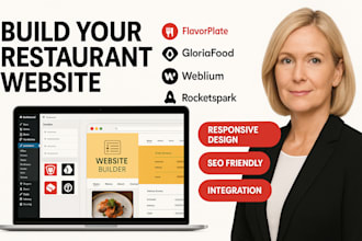 build restaurant food site wordpress website flavorplate gloriafood weblium menu