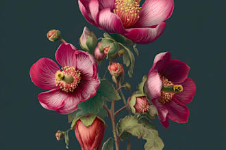 botanical illustration with scientific focus