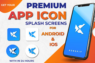 design modern and attractive flat app icon, splash screen