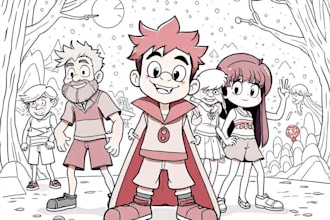 draw superb line art, illustrations and cartoon characters