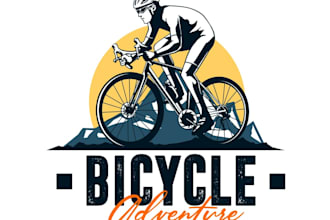 design modern professional bicycle logo