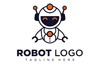 design a luxury robot logo with unlimited revision