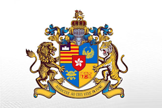 design luxury heraldic, family crest and coat of arms logo