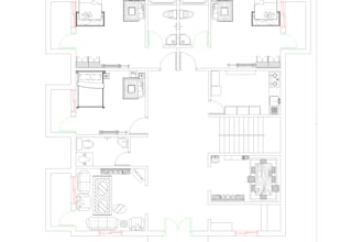 draw architectural floor plan layout in autocad 2d