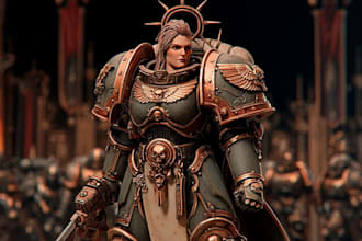 create warhammer 40k character art