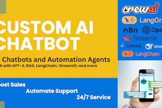 build custom ai chatbots and automation agents with chatgpt rag langchain more