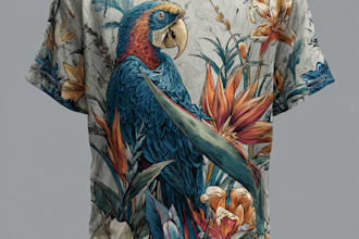 create vintage retro summer illustration for tshirt design