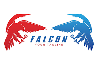 create professional unique falcon bird eagle logo
