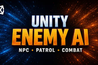 create or fix unity enemy ai and npc behavior systems for your game