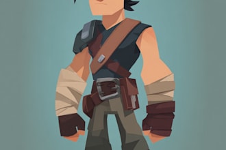 draw 2d game character illustration