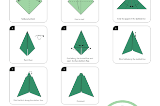 create DIY origami paper craft, coloring book page for kids
