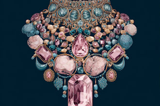 do a jewelry design, illustration or a sketch of jewelry