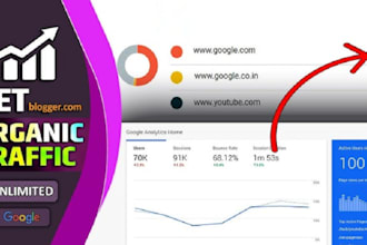real organic google search console website traffic promotion