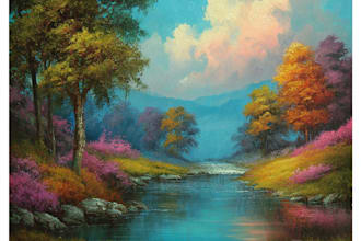 paint landscape in real oil painting on canvas free shipping