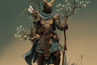 draw creepy style fantasy character art