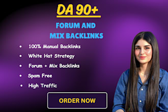 create manual forum links and mix high da backlinks