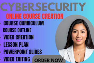 develop cybersecurity course for online platforms