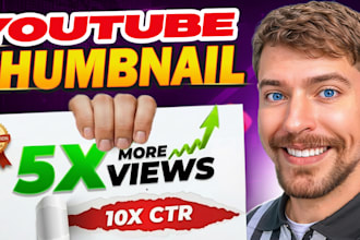 design attractive eye catchy youtube thumbnail