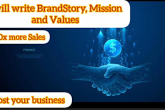 write your brand story, mission and values