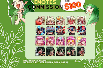make 20 emotes for you in this ych style