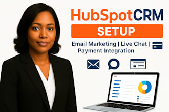 setup email marketing, live chat, and payment integration in hubspot CRM
