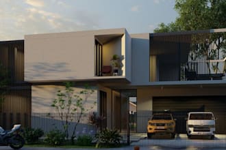 renovate 3d modern villa exterior design,balcony, gazebo decor,pool patio,archvi
