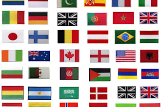 national country flags iron sew on embroidered patch