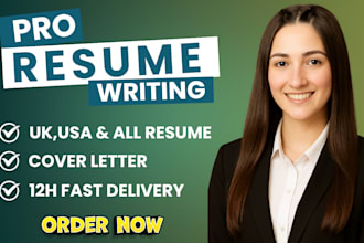 do executive resume, ats resume, UK, USA german cv, cover letter or linkedin