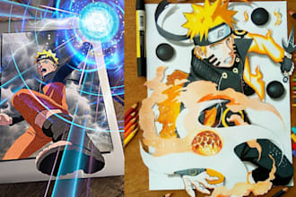 design you in naruto or boruto style