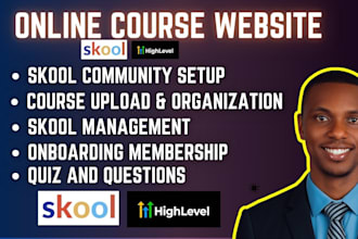 setup skool community, skool course setup, skool community manager, skool upload