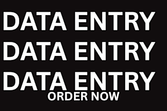 data analysis and data entry