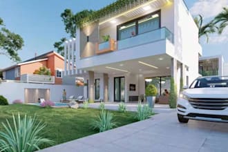 be your real estate architectural design,duplex,villa elevation,apartment render