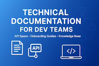 make professional technical documentation API specs and software documentation
