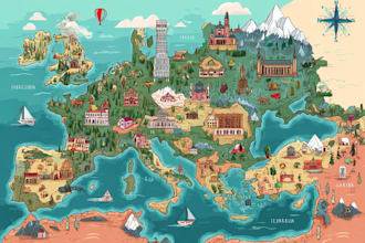 map illustration vector illustration vector map