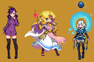 pixel art, character design, pixel animation, pixel character design, pixel art