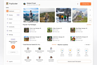 build travel booking web app, flight booking, city tour, trip booking platform