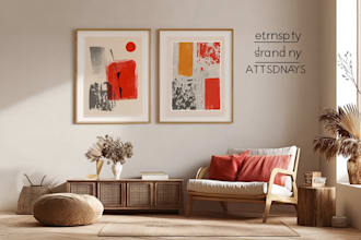 design minimalist boho abstract printable wall art