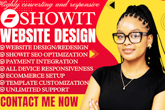 design, redesign and customize showit website or showit template, showit SEO