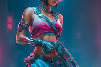 make a cyberpunk character art