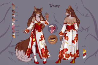 draw furry fursona oc, furry art pfp, ref sheet avatar, nsfw art style anthro