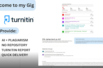 generate plagiarism and ai detection report in 1 hour