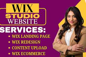 wix studio website development redesign wix landing page wix dropshipping store