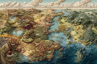 do fantasy map design map maker vector map illustratio