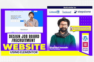 develop a recruitment website, job board, staffing agency website like linkedin