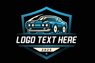 design a vintage car logo, classic, retro or any vehicle