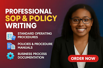 write professional sops, policies and procedures for your business