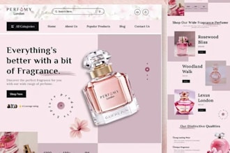 design perfume shopify store fragrance website  cologne store perfume website