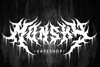 make an illegible brutal death metal logo for your band