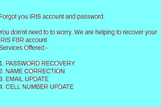 recover your fbr iris account