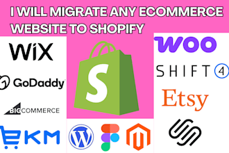 transfer clone migrate wix woocommerce wordpress godaddy figma to shopify store